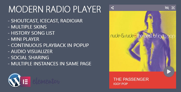 [Download] Modern Radio Player Elementor 