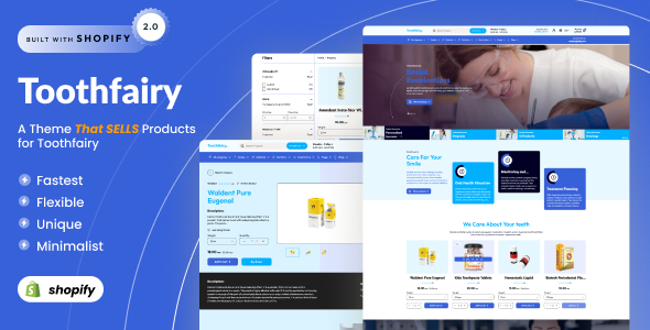 [Download] Tooth Fairy – Shopify 2.0 Dental Care Essentials Theme 