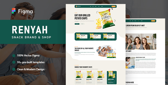 [Download] Renyah – Snack Brand & Shop Figma Template 