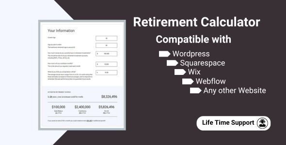 [Download] Retirement Calculator – Web Calculator for your Website 