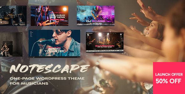 [Download] Notescape – One-Page Music WordPress Theme 