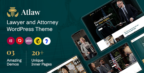 [Download] Atlaw – Lawyer and Attorney WordPress Theme 