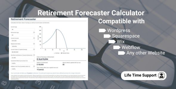 Nulled Retirement Forecaster Calculator – Web Calculator for your Website. free download