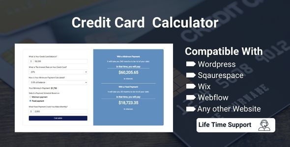[Download] Credit Card Calculator – Web Calculator for your website. 