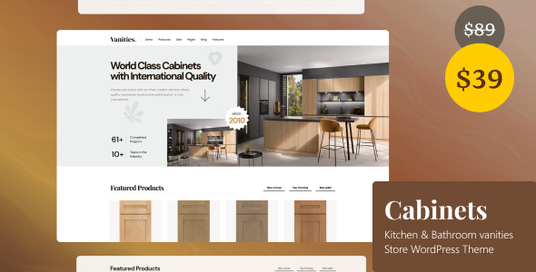 Nulled Cabinets – Kitchen & Bathroom vanities Store WordPress Theme free download