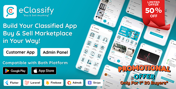 Nulled eClassify – Classified Buy and Sell Marketplace Flutter App with Laravel Admin Panel free download
