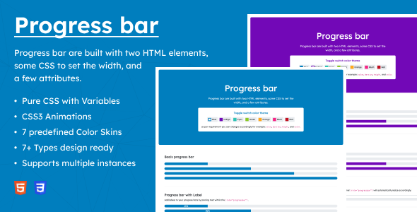 [Download] Simple to Implement Progress Bar HTML+CSS 