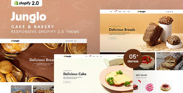 Nulled Junglo – Cake & Bakery Responsive Shopify 2.0 Theme free download