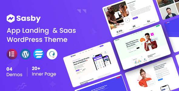 Nulled Sasby – App Landing & Saas WordPress Theme free download