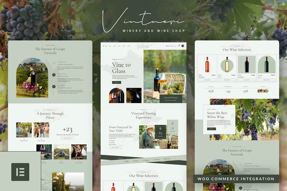 [Download] Vintneri – Wine Shop & Winery Elementor Pro Template Kit 