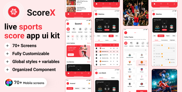 [Download] Scorex – Livescore Sport App UI Kit Templates 