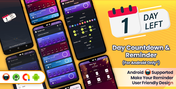 Nulled Day Countdown & Reminder, Hurry Day Countdown & Reminder, Countdown app, Days To | Countdown free download