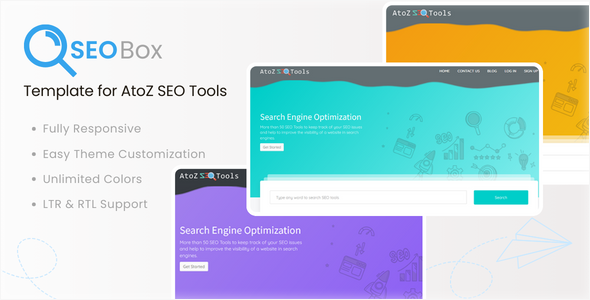 Nulled SEOBox Template for AtoZ SEO Tools free download