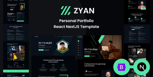 Nulled Zyan – Personal Portfolio React NextJS Template free download