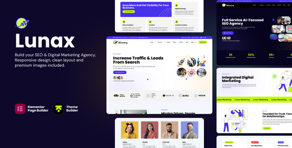 Nulled Lunax – Digital Marketing & SEO Agency WordPress Theme free download