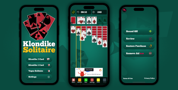 [Download] Klondike Solitaire – iOS Game SpriteKit Swift 5 