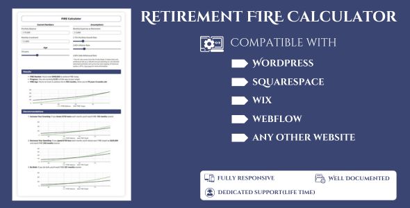 Nulled Retirement FIRE Calculator – Web Calculator for your Website free download