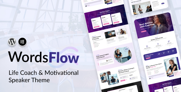 [Download] Wordsflow – Life Coach & Motivational Speaker Theme 