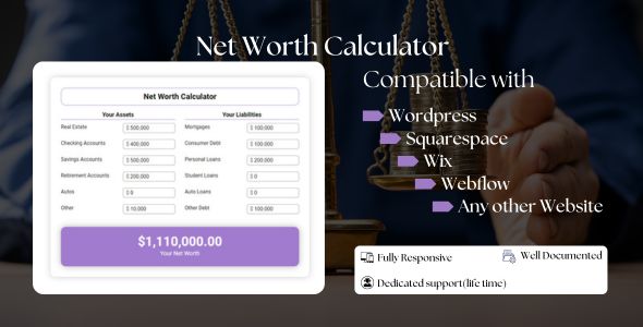 [Download] Net Worth Calculator – Web Calculator for your Website 