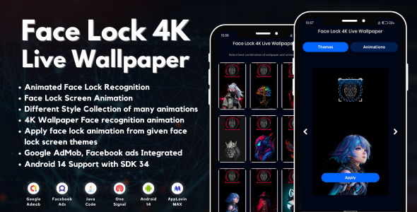 Nulled Face Lock 4K Live Wallpaper Face Recognition with AdMob Ads Android free download