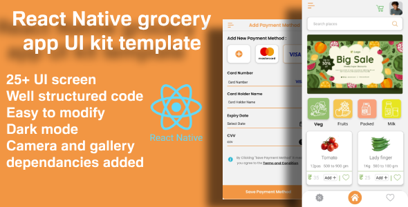 Nulled Grocery Cart Pro – React Native UI Kit Template free download