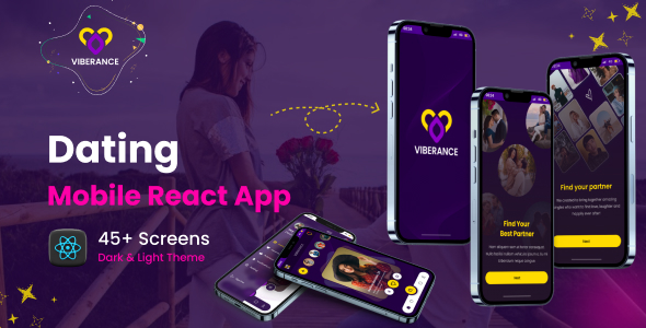 Nulled Viberance – Dating Mobile App React Native Template free download