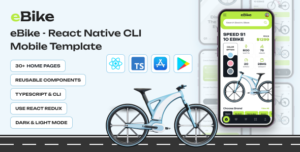 Nulled eBike – React Native CLI eCommerce Mobile App Template free download