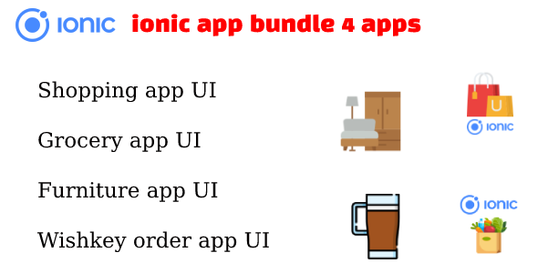 Nulled Ionic app bundle 4 apps (eCommerce, grocery,shopping ) free download
