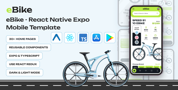 Nulled eBike – React Native Expo eCommerce Mobile App Template free download