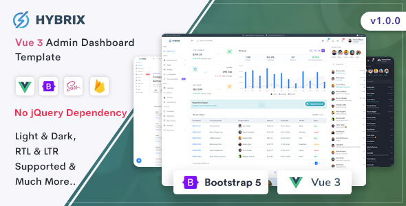 Nulled Hybrix – Vuejs Admin & Dashboard Template free download