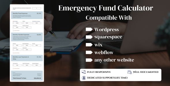 [Download] Emergency Fund Calculator – Web Calculator for your Website 