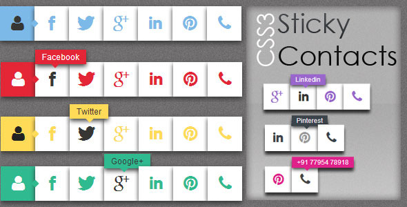 Download CSS3 Sticky Contacts Nulled 