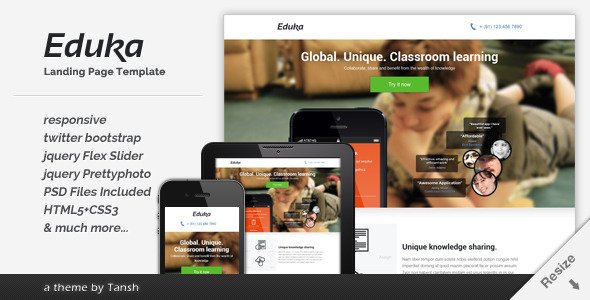 Download Eduka Responsive HTML Landing Page Template Nulled 