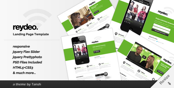 Download Reydeo Responsive HTML Landing Page Template Nulled 