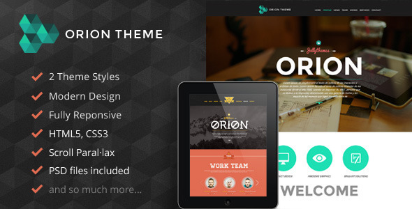 Download Orion Responsive Parallax One Page Portfolio Nulled 