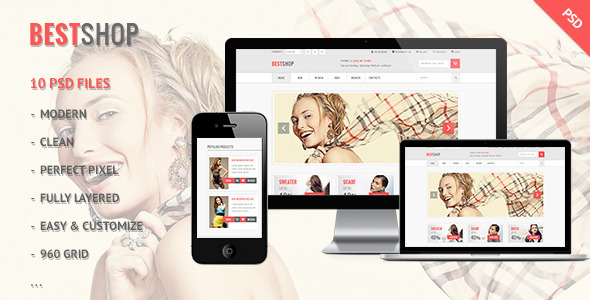 Download Bestshop – Retail, Shopping, eCommerce PSD Nulled 
