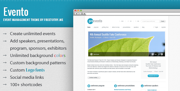 Download Evento – Event Management WordPress Theme Nulled 