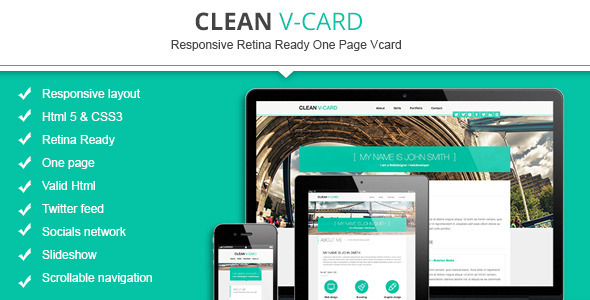 Download Clean Html V-card Template Nulled 