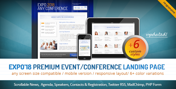 Download Expo’18 Responsive Event/ Conference Landing Page Nulled 