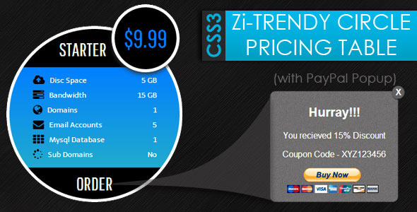 Download CSS3 Zi-Trendy Cirlce Pricing Tables + Paypal Popu Nulled 