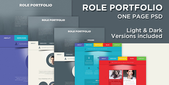 Download Role – Colorful One Page PSD Nulled 