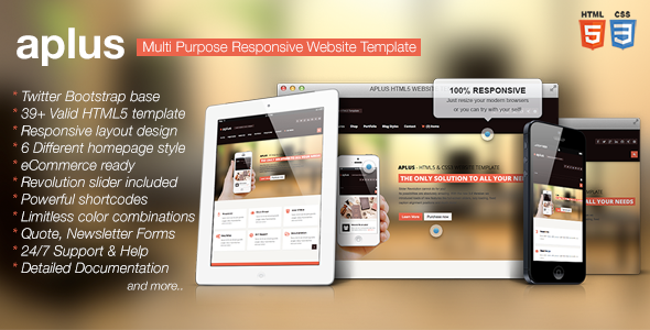 Download APLUS – Multi Purpose HTML5 Website Template Nulled 