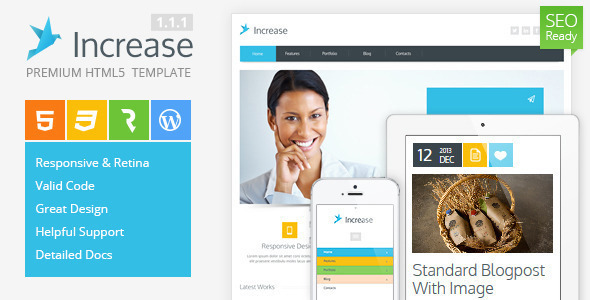 Download Increase – Premium Corporate HTML5 Template Nulled 