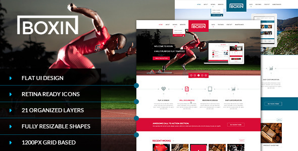 Download Boxin – Flat Creative PSD Template Nulled 