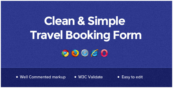 Download Clean & Simple Travel Booking Form Nulled 