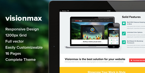 Download Visionmax – Multipurpose PSD Template Nulled 