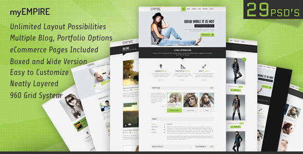 Download myEmpire – Business Portfolio, Shop PSD Nulled 