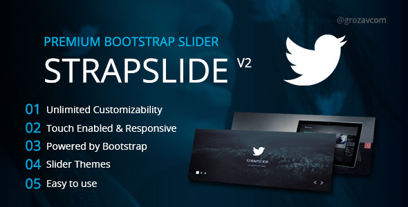 Download Strapslide – Responsive Bootstrap Slider Plugin Nulled 