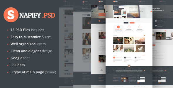 Download Snapify – clean and modern PSD Template Nulled 