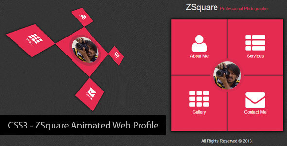 Download CSS3 – ZSquare Animated Web Profile Nulled 
